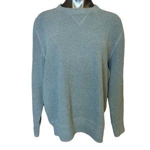 EDDIE BAUER Womens M Gray Long Sleeve Knit Pullover Sweater Ribbed Neckline